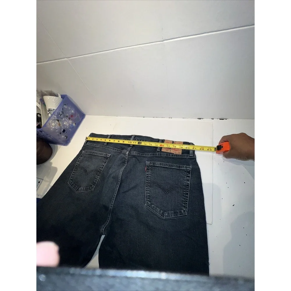 Levi's 42 x 32 559‎ Relaxed Straight Blue Dark  Wash Denim Jeans